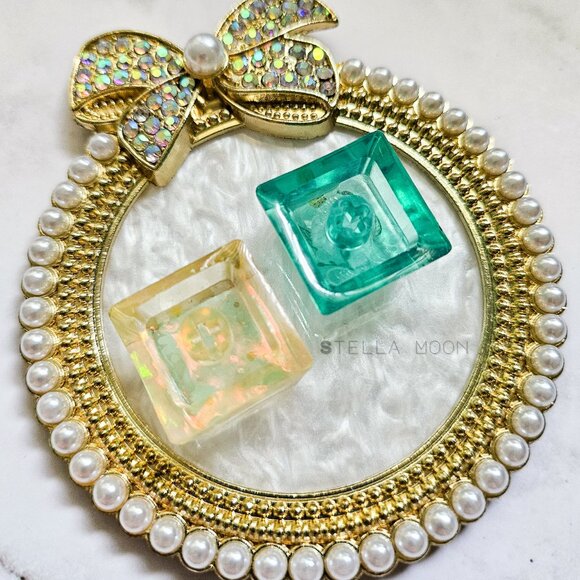 Resin Keycaps, 1U OEM & Cherry, Yellow Green Floral, Aurora Effect, Keyboard - Picture 5 of 7